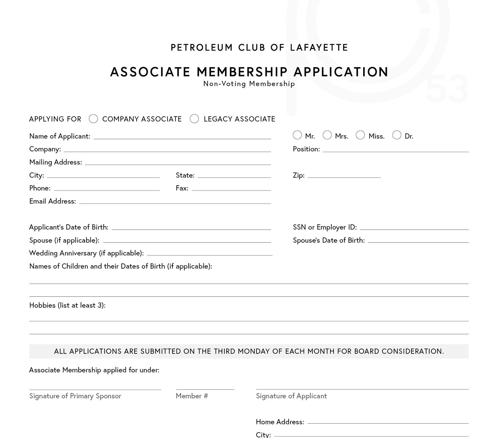 Associate Membership